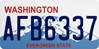 WA license plate AFB6337