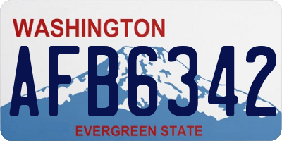 WA license plate AFB6342