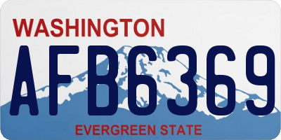 WA license plate AFB6369