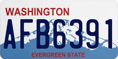 WA license plate AFB6391