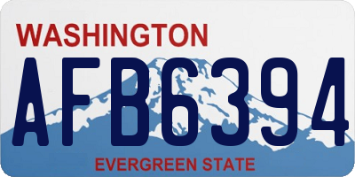 WA license plate AFB6394