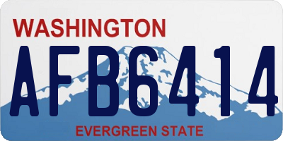 WA license plate AFB6414