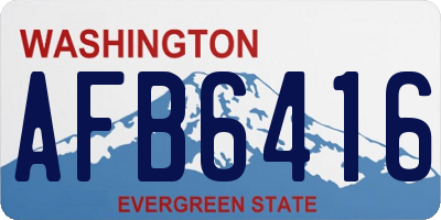 WA license plate AFB6416