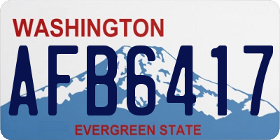 WA license plate AFB6417