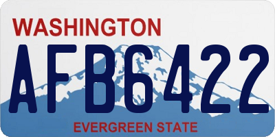 WA license plate AFB6422