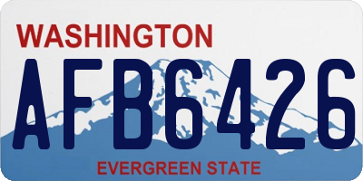 WA license plate AFB6426