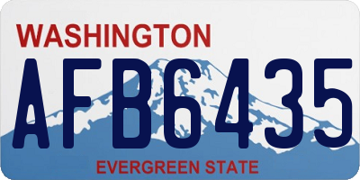 WA license plate AFB6435