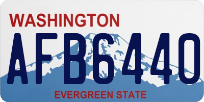 WA license plate AFB6440