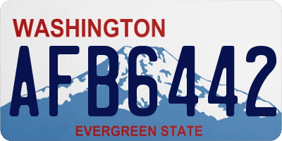 WA license plate AFB6442