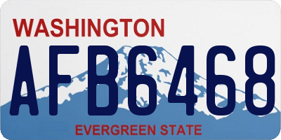WA license plate AFB6468