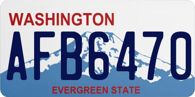 WA license plate AFB6470