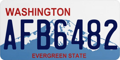 WA license plate AFB6482