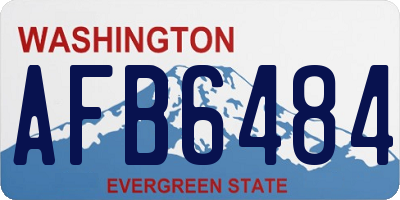 WA license plate AFB6484