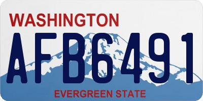 WA license plate AFB6491