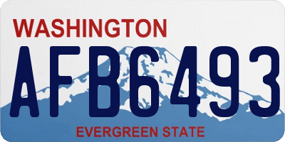 WA license plate AFB6493