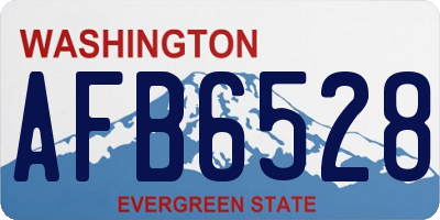 WA license plate AFB6528