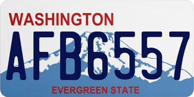 WA license plate AFB6557