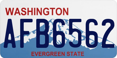 WA license plate AFB6562