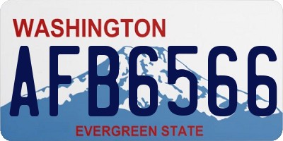 WA license plate AFB6566