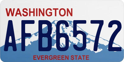 WA license plate AFB6572