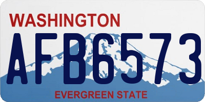 WA license plate AFB6573