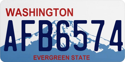 WA license plate AFB6574