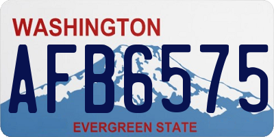 WA license plate AFB6575