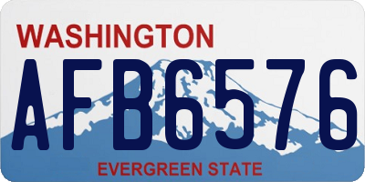 WA license plate AFB6576