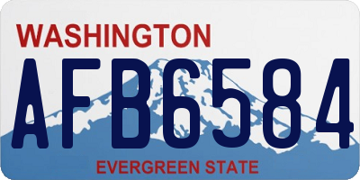 WA license plate AFB6584