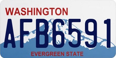 WA license plate AFB6591