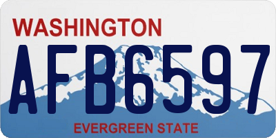 WA license plate AFB6597