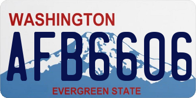 WA license plate AFB6606