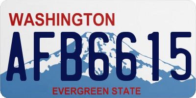 WA license plate AFB6615