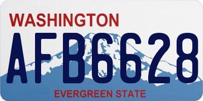 WA license plate AFB6628