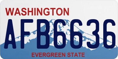 WA license plate AFB6636