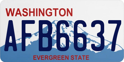 WA license plate AFB6637