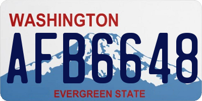 WA license plate AFB6648