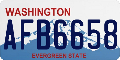 WA license plate AFB6658