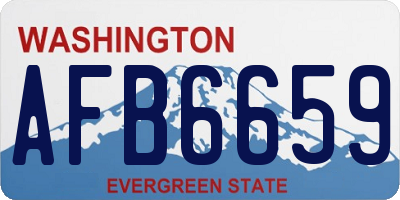 WA license plate AFB6659