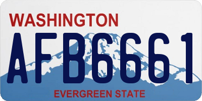 WA license plate AFB6661