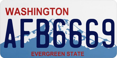 WA license plate AFB6669