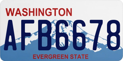 WA license plate AFB6678