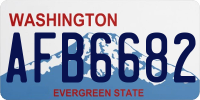 WA license plate AFB6682