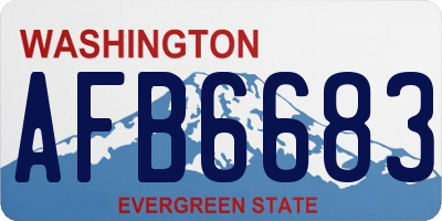 WA license plate AFB6683