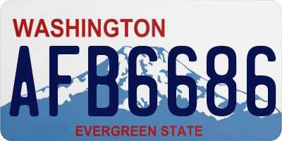 WA license plate AFB6686