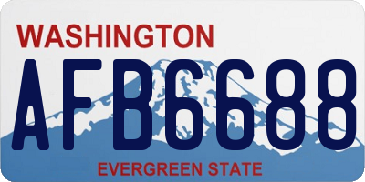 WA license plate AFB6688