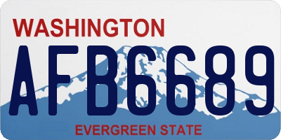 WA license plate AFB6689