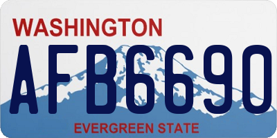 WA license plate AFB6690