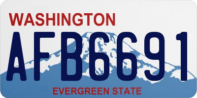 WA license plate AFB6691