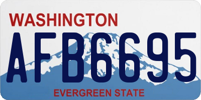 WA license plate AFB6695